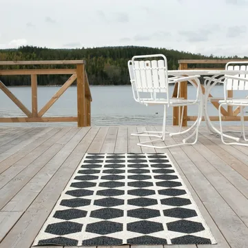 Anna rug black - 70x200 cm - Brita Sweden