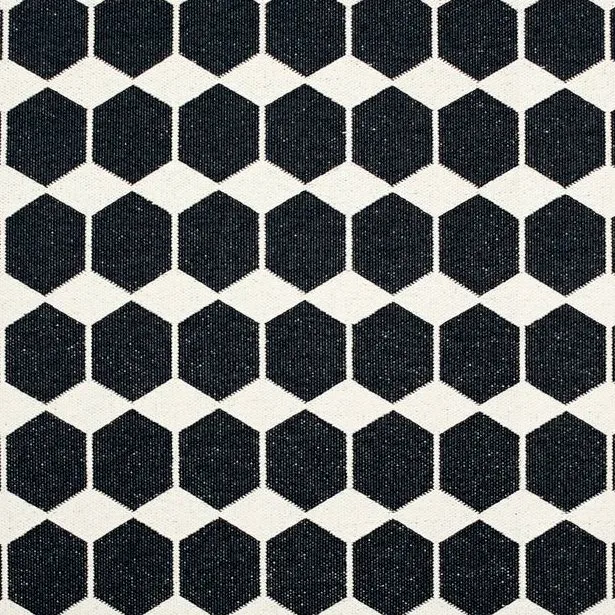 Anna rug black large, 150x200 cm Brita Sweden