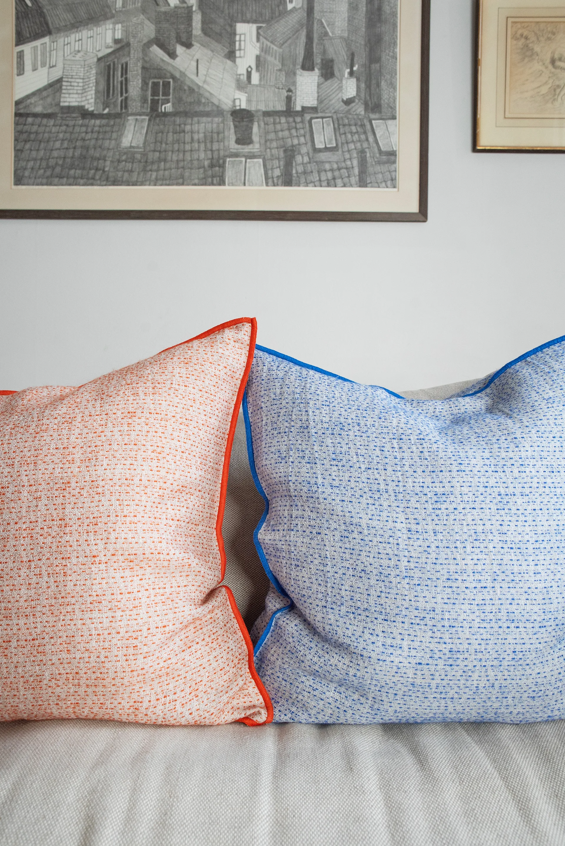 Field cushion cover, Blue, 50x50 cm Brita Sweden