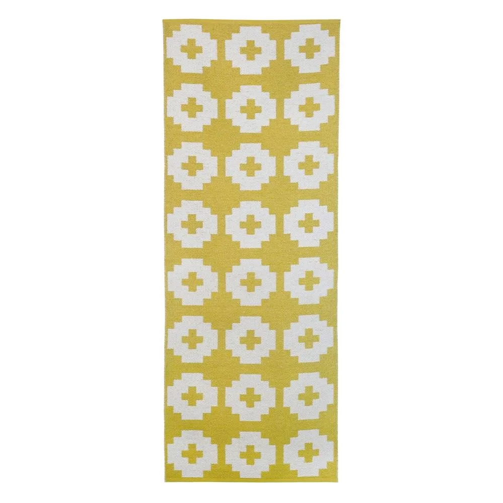 Flower rug sun (yellow), 70x200 cm Brita Sweden
