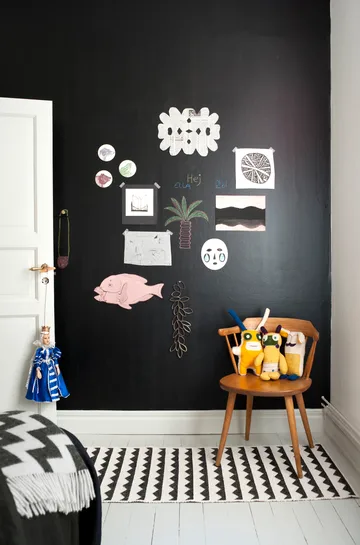 Gittan rug black - 70x100 cm - Brita Sweden