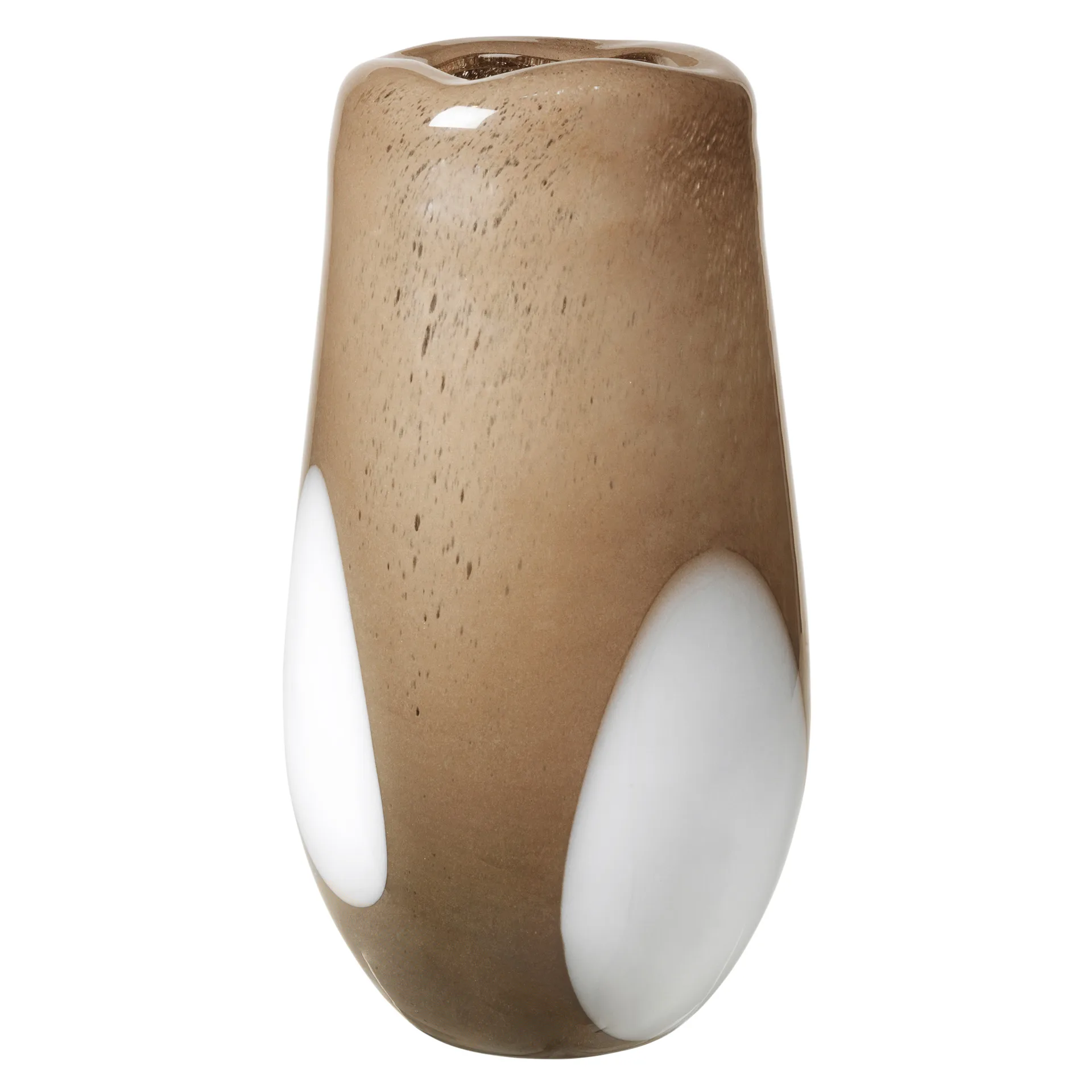 Ada Dot glass vase 37 cm, simply taupe warm grey Broste Copenhagen