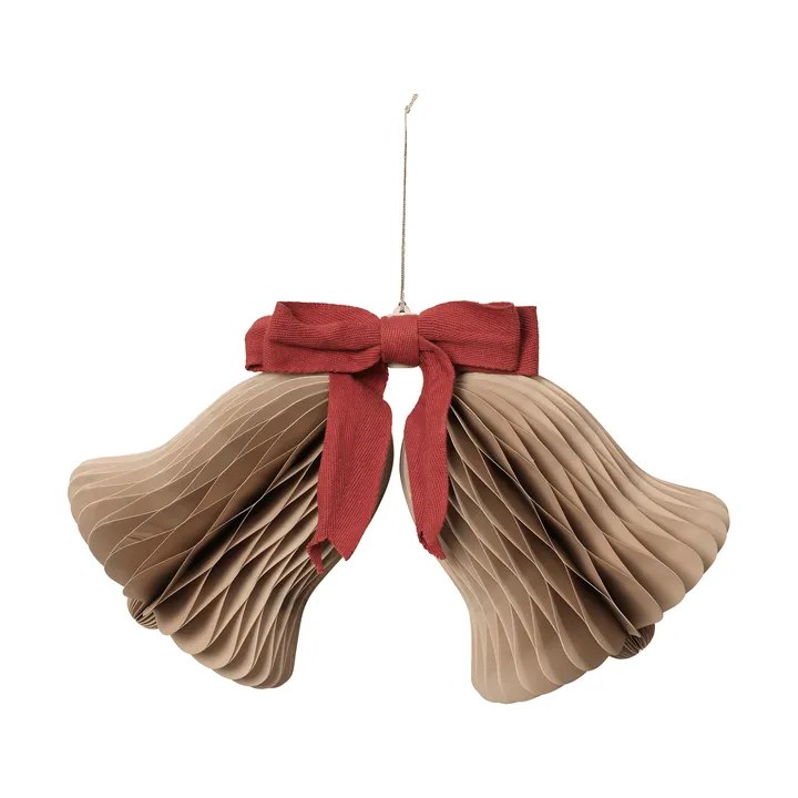 Chime bell Christmas hanging decoration - Natural Brown-Red - Broste Copenhagen