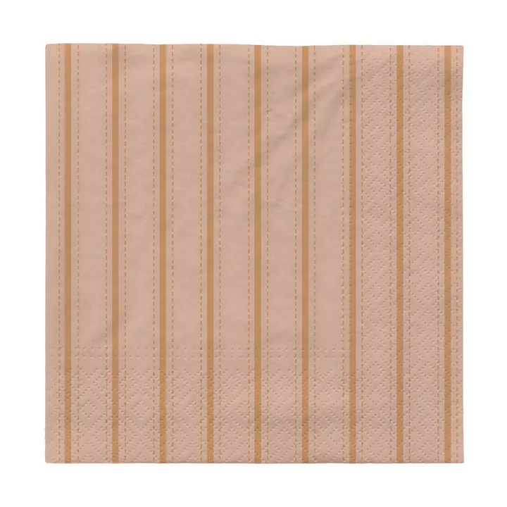 Dolly paper napkins 33x33 cm 20-pack - Soft pink-cinnamon sand - Broste Copenhagen