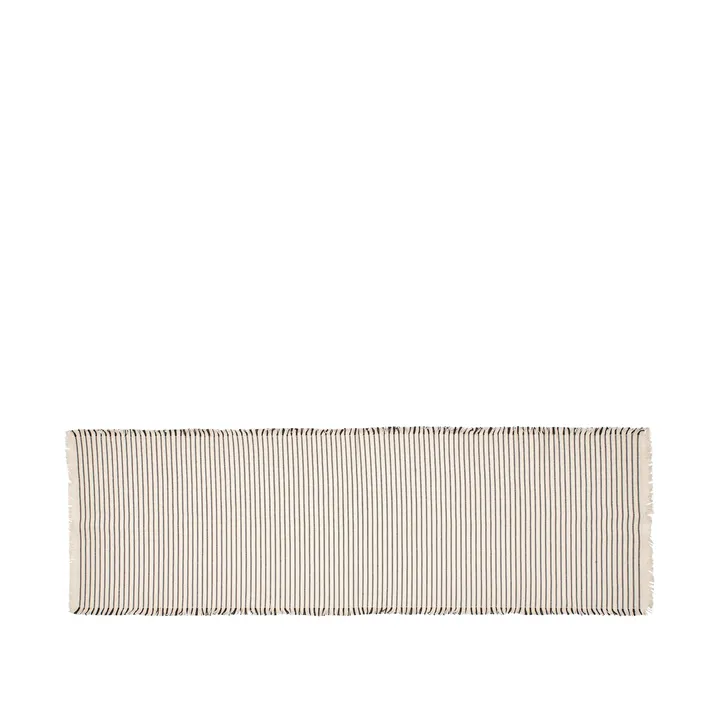 Elouise runner 140 cm - Bone-white black - Broste Copenhagen