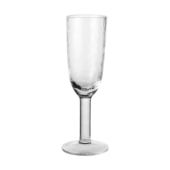 Hammered champagne glass 20 cl - Clear - Broste Copenhagen