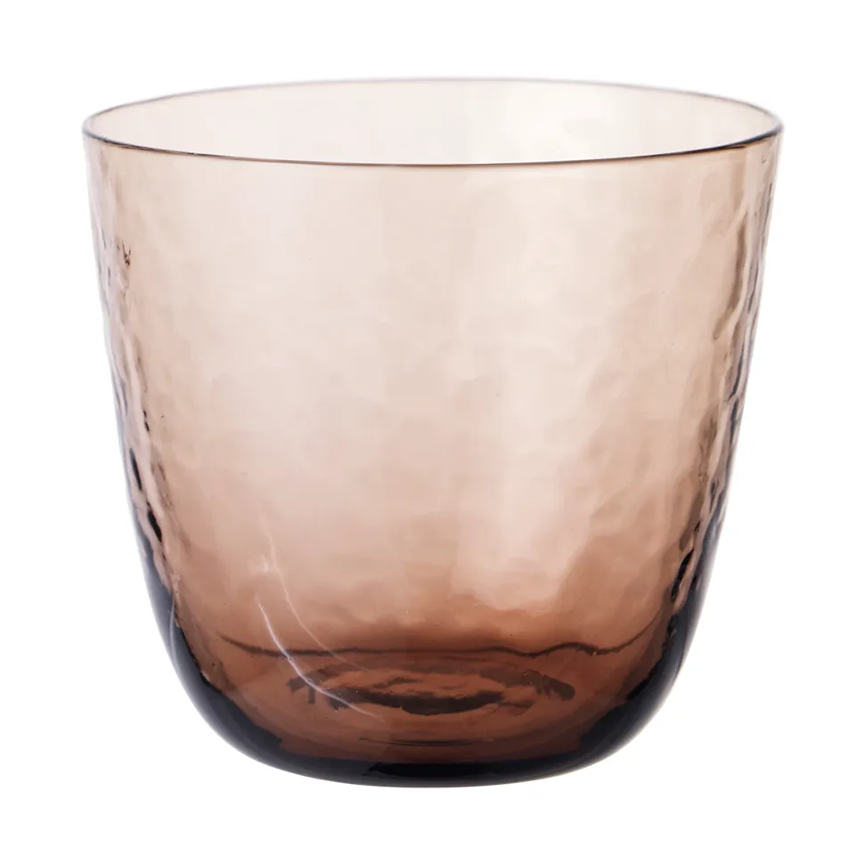 Hammered tumbler 15 cl, Brown Broste Copenhagen
