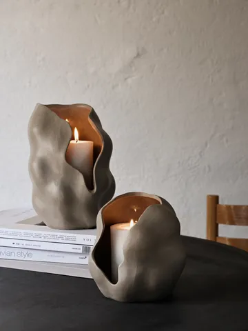 Hekla Hurricane candle lantern - Dove grey, Ø18,6 cm - Broste Copenhagen