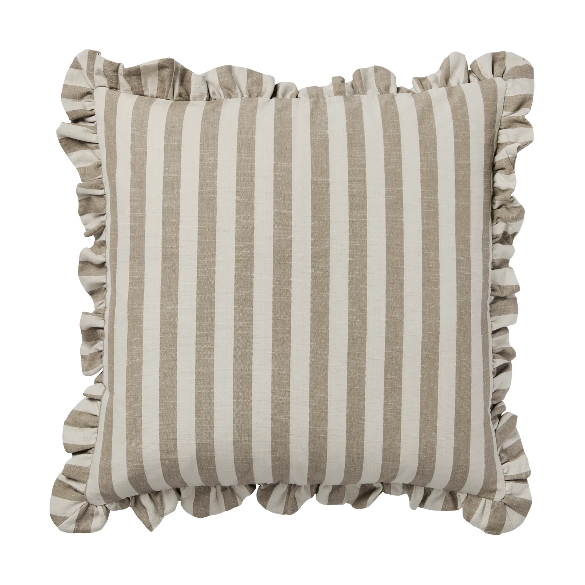 Ina cushion cover, Brown kelp-castle beige, 50x50 cm Broste Copenhagen
