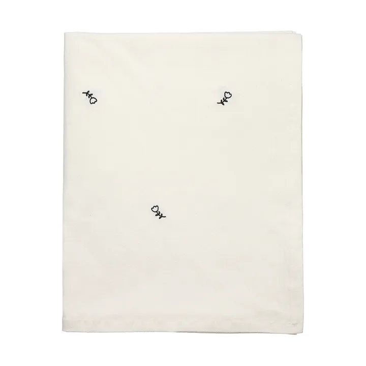 Mai tablecloth - 160x200 cm, black-off white - Broste Copenhagen