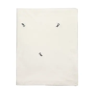 Mai tablecloth - 160x300 cm, black-off white - Broste Copenhagen