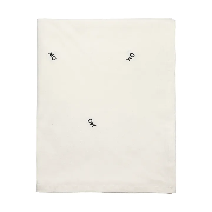 Mai tablecloth - 160x300 cm, black-off white - Broste Copenhagen