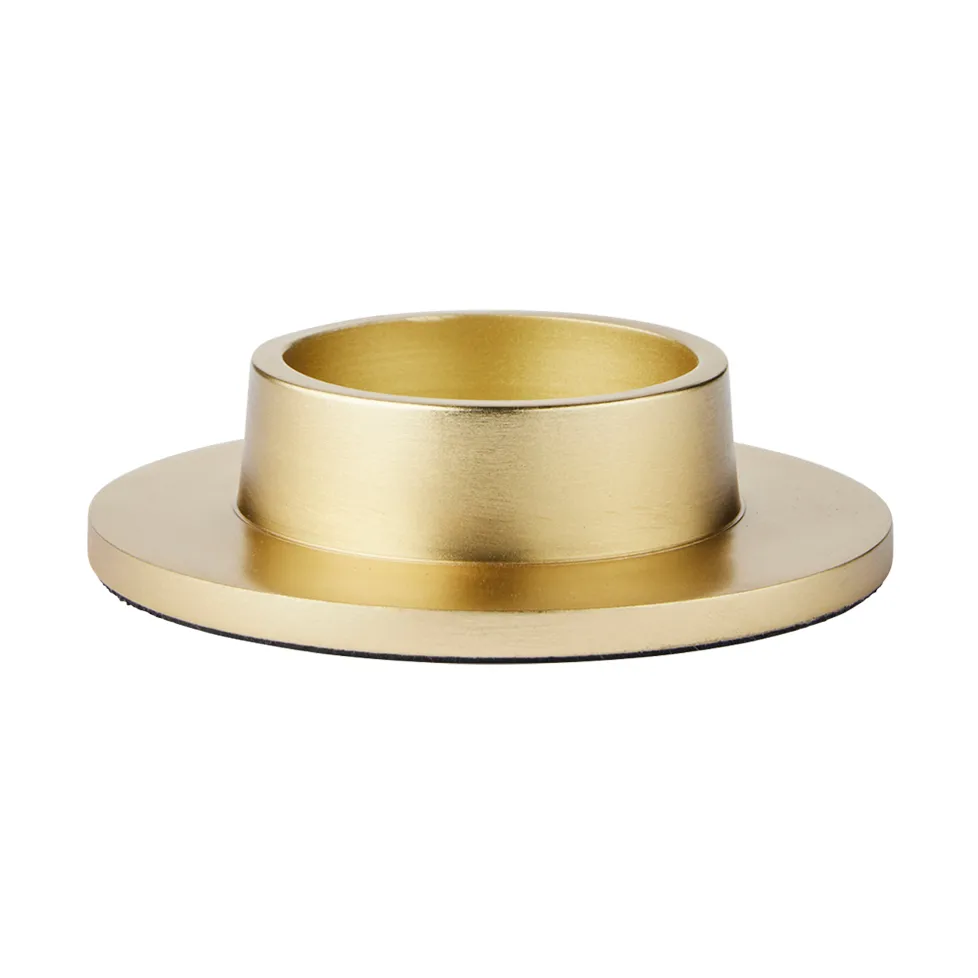 Maro candle holder for pillar candles, Brass finish, 4 cm Broste Copenhagen