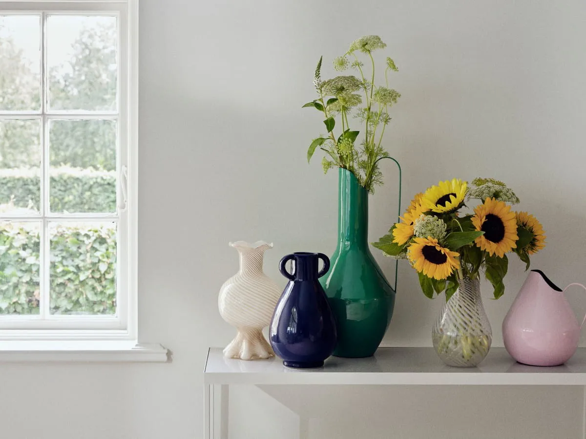 Mella vase 30 cm, Taupe sand-off white Broste Copenhagen