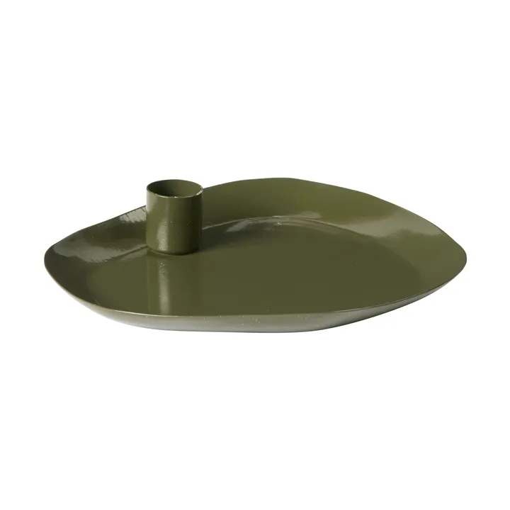 Mie candle holder medium - Grape leaf green - Broste Copenhagen