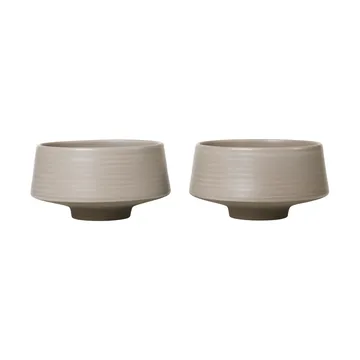 Miko bowl Ø14 cm 2-pack - Warm grey - Broste Copenhagen