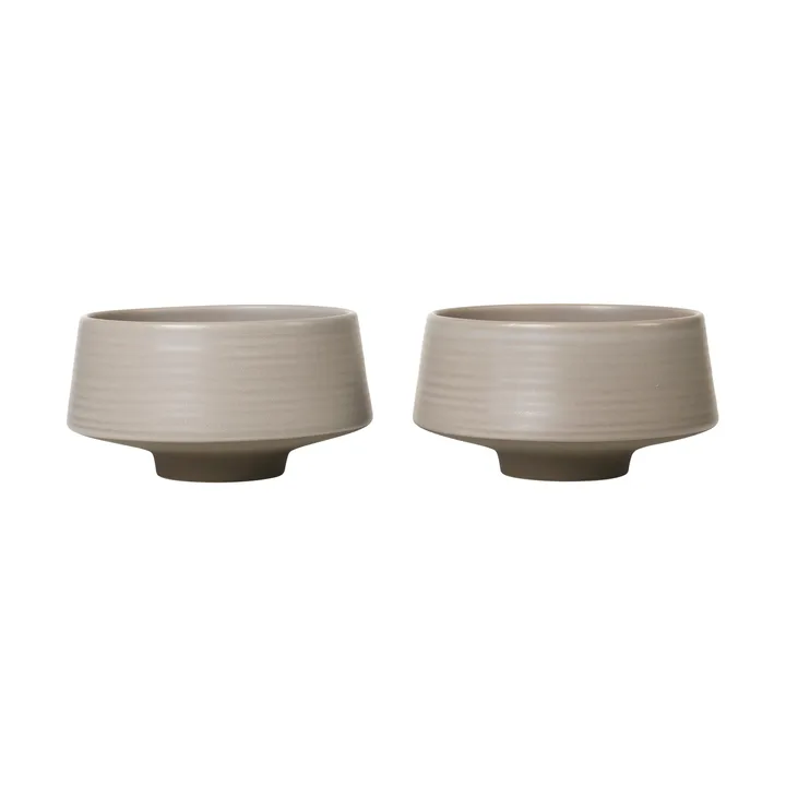 Miko bowl Ø14 cm 2-pack - Warm grey - Broste Copenhagen
