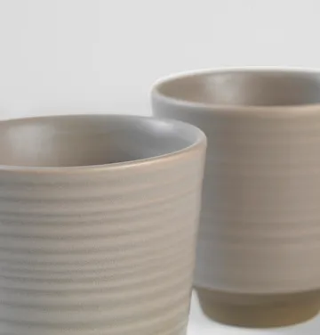 Miko mug 15 cl 2-pack - Warm grey - Broste Copenhagen