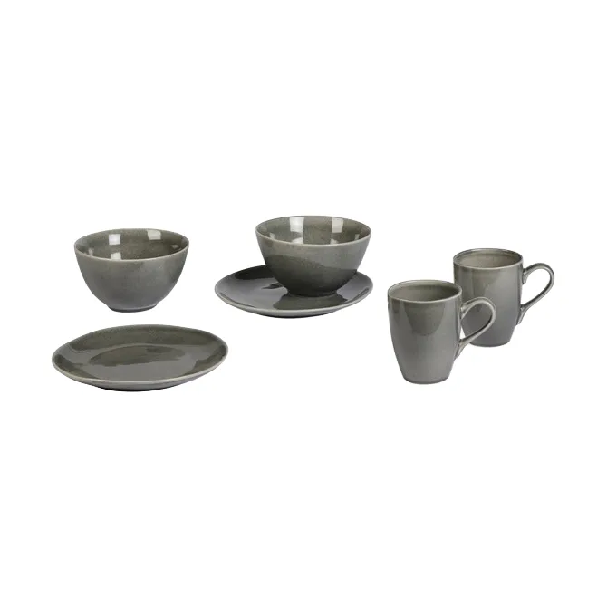 Nordic Rain breakfast set for two, 6 pieces Broste Copenhagen