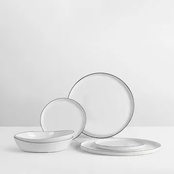 Nordic Salt dinner set for two - 6 pieces - Broste Copenhagen