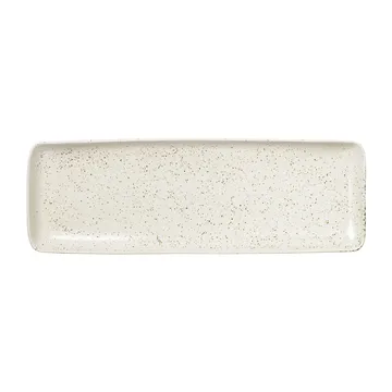 Nordic Vanilla rectangular saucer 12.5x35 cm - Cream with grains - Broste Copenhagen