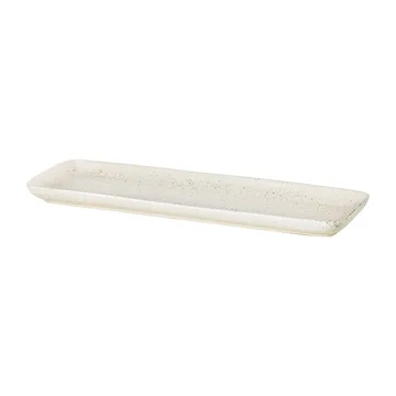 Nordic Vanilla rectangular saucer 12.5x35 cm - Cream with grains - Broste Copenhagen