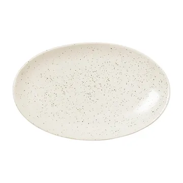 Nordic Vanilla saucer oval 22 cm - Cream with grains - Broste Copenhagen