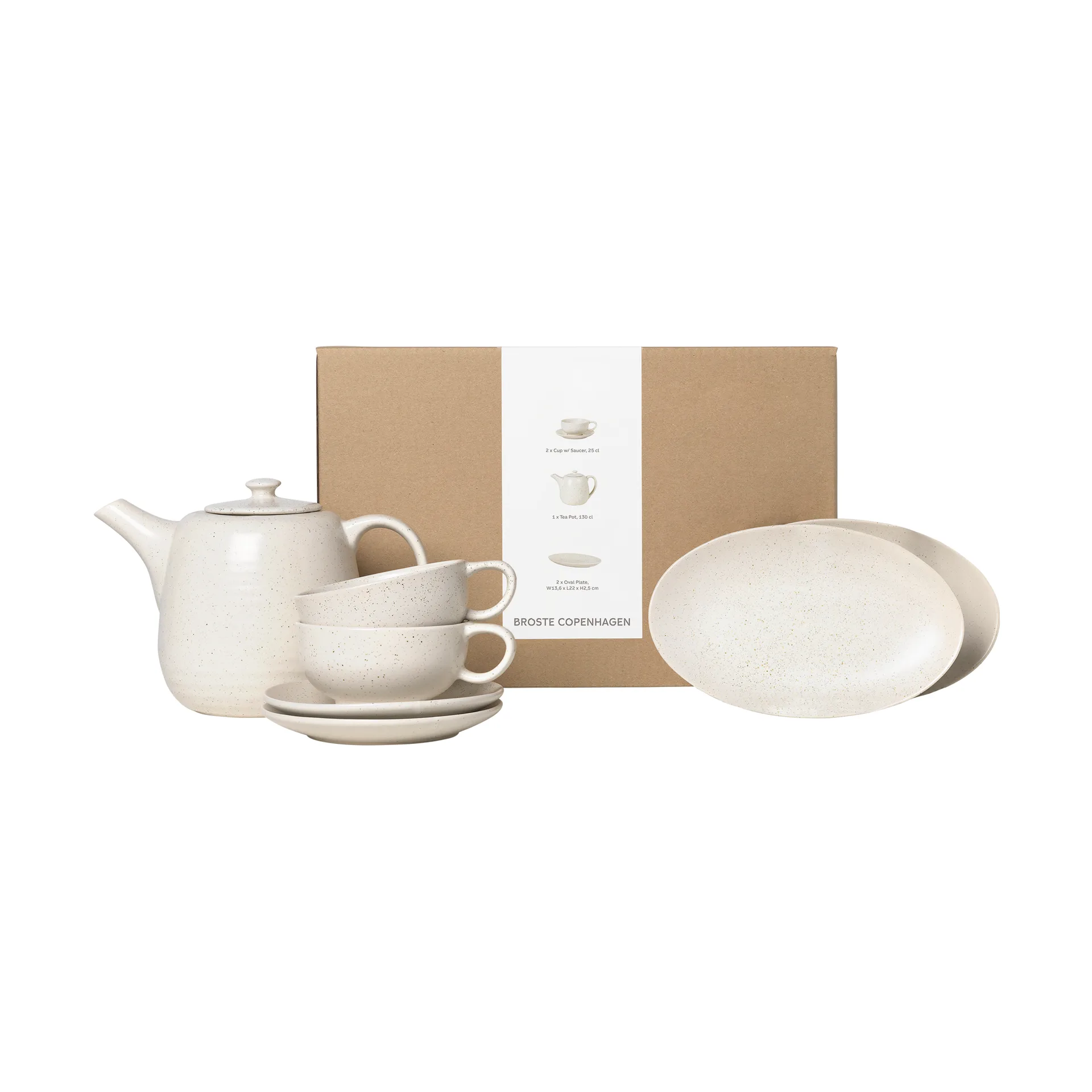 Nordic Vanilla tea service for two, 5 pieces Broste Copenhagen
