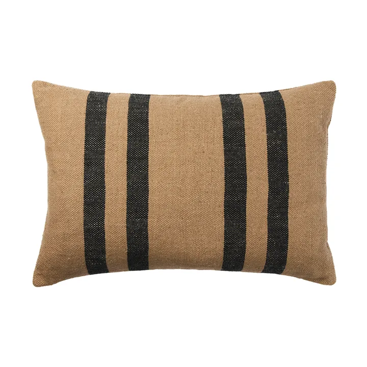 Sigrun cushion cover - Brown kelp-black, 40x60 cm - Broste Copenhagen