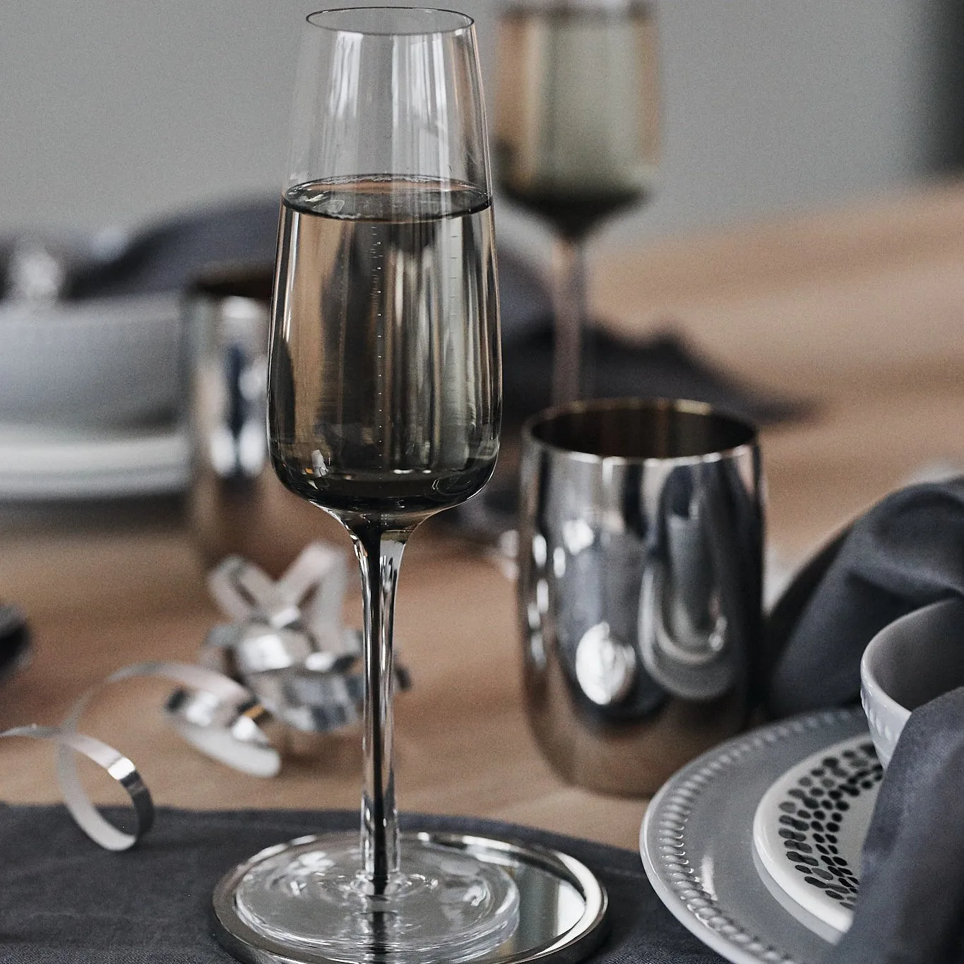 Smoke champagne glass, 20 cl Broste Copenhagen