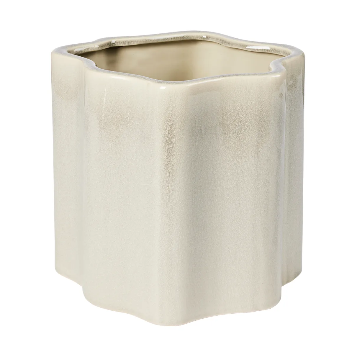 Sonja flowerpot H:20 cm, Rainy Day Grey Broste Copenhagen
