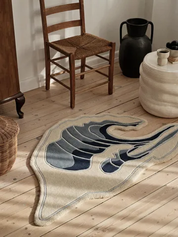 Wave rug - Blue, 85x160 cm - Broste Copenhagen
