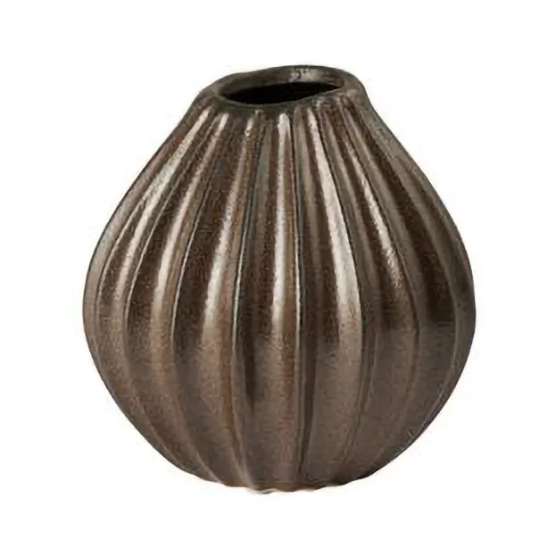 Wide vase S 15 cm, Brown Broste Copenhagen