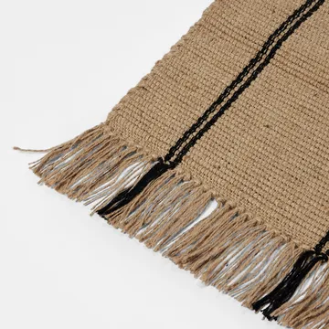 Yuki runner rug - Black-natural, 70x200 cm - Broste Copenhagen