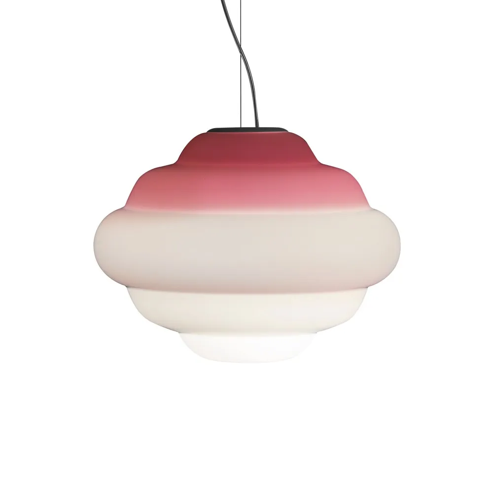 Cloud pendant lamp, White, opal glass with colour shading Bsweden