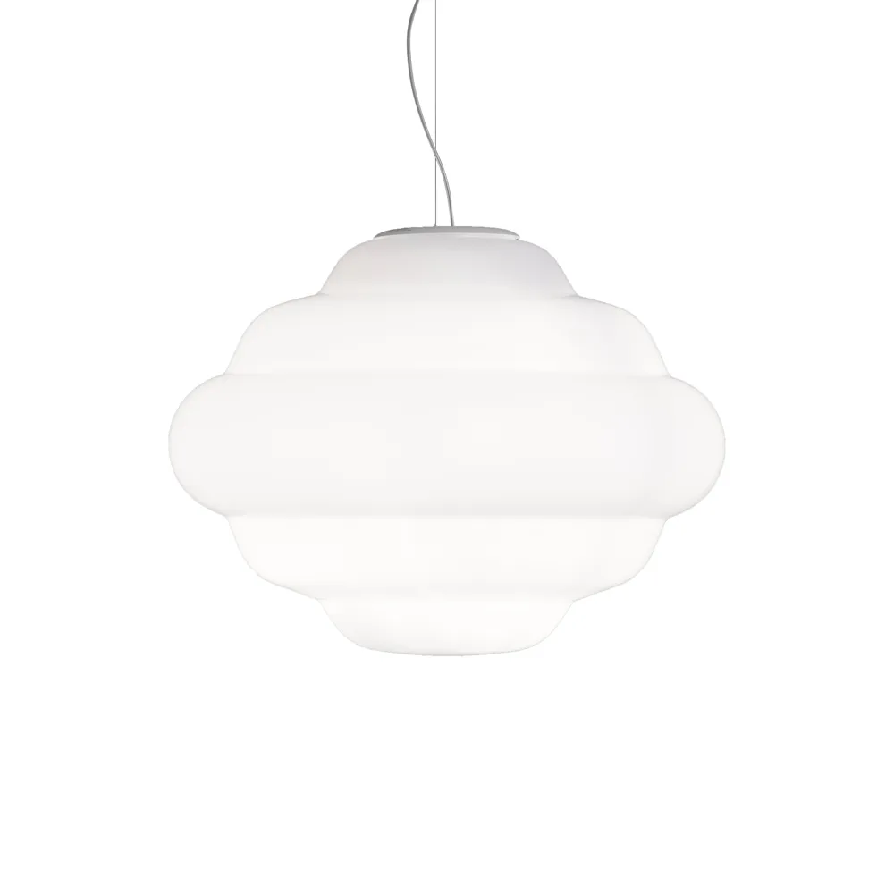 Cloud pendant lamp, White, opal glass without colour shading Bsweden