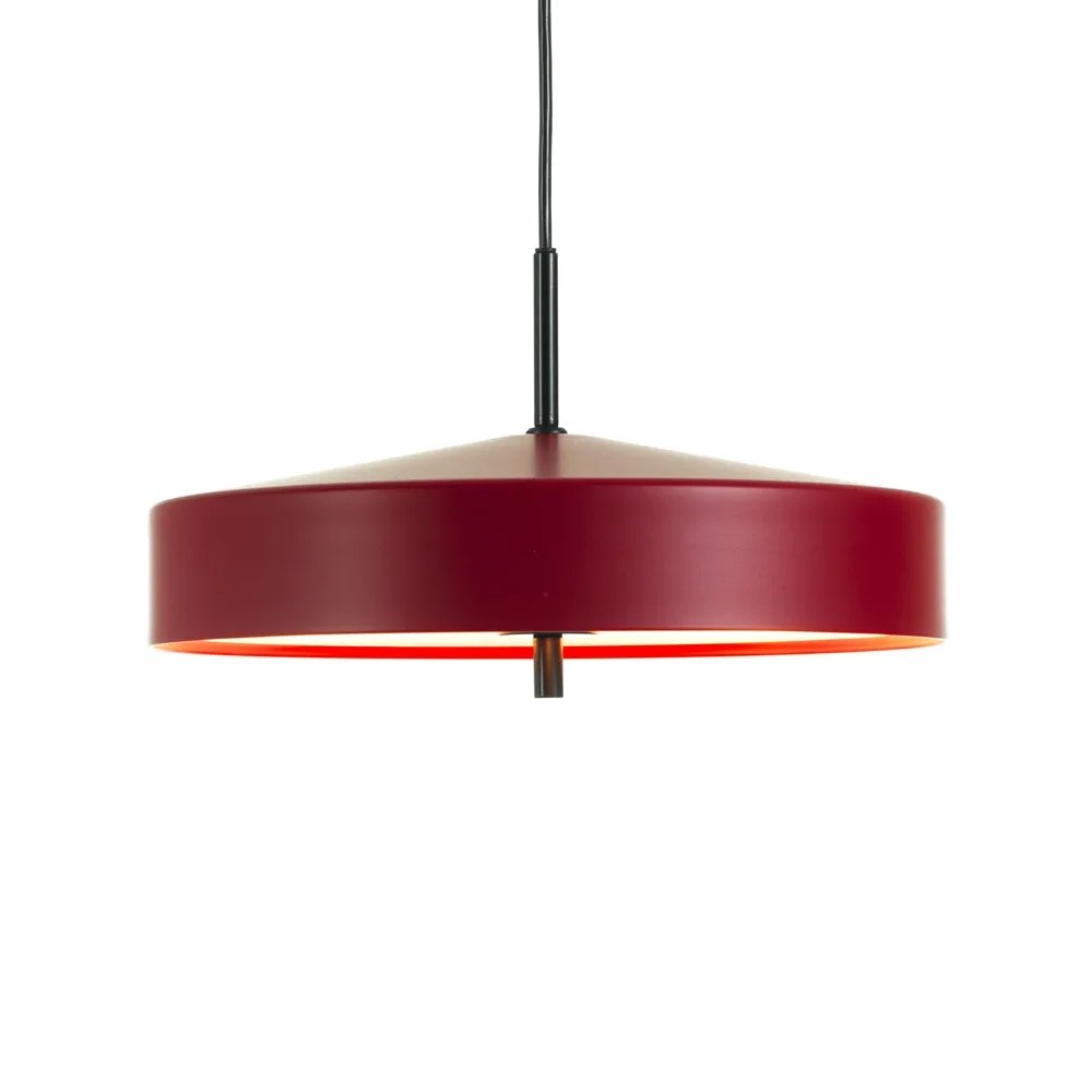 Cymbal pendant, Red matte, black cord, ø46 cm Bsweden