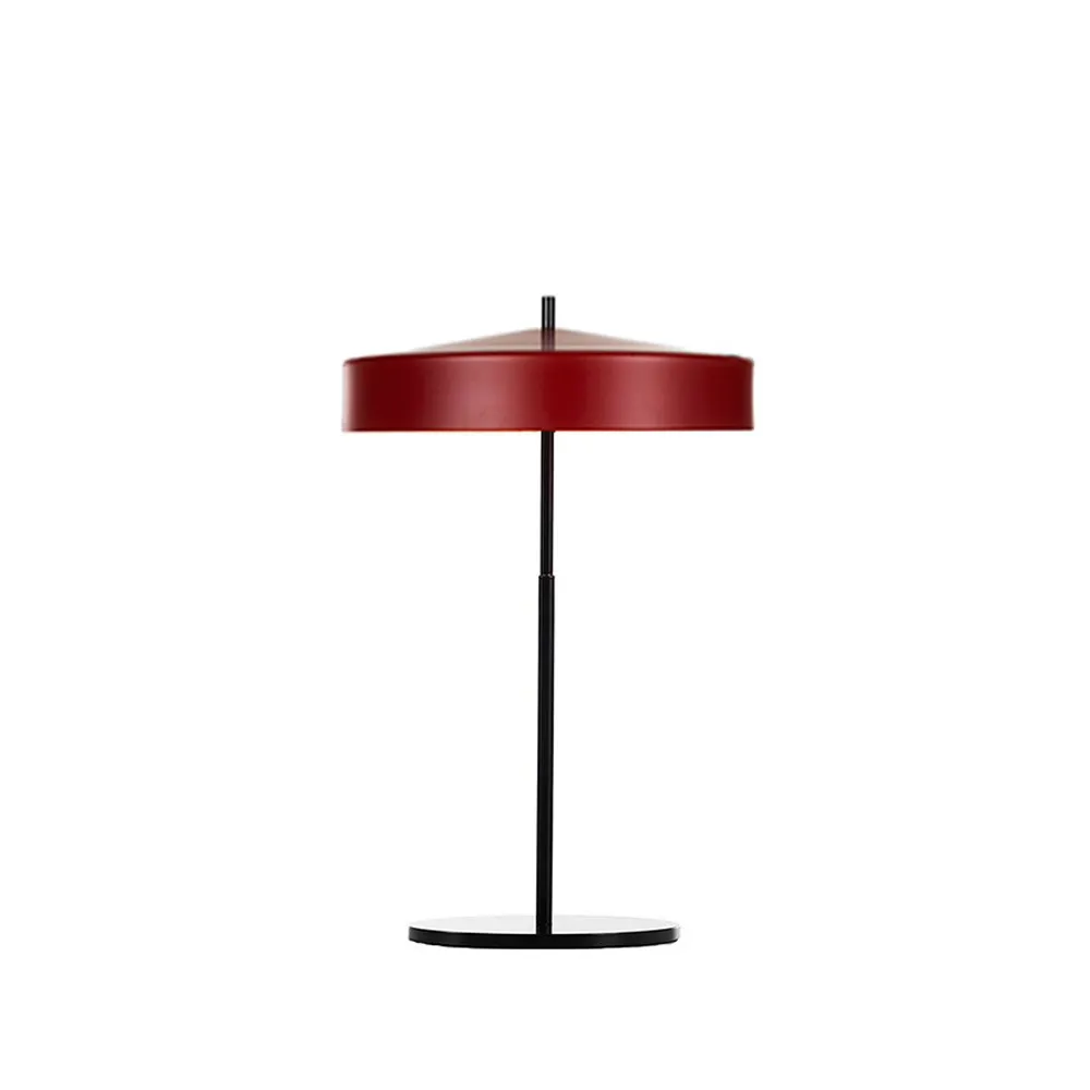 Cymbal table lamp, Red matte, black cord Bsweden