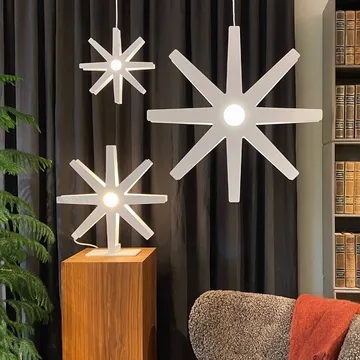 Fling 78 advent star - White, white cord - Bsweden