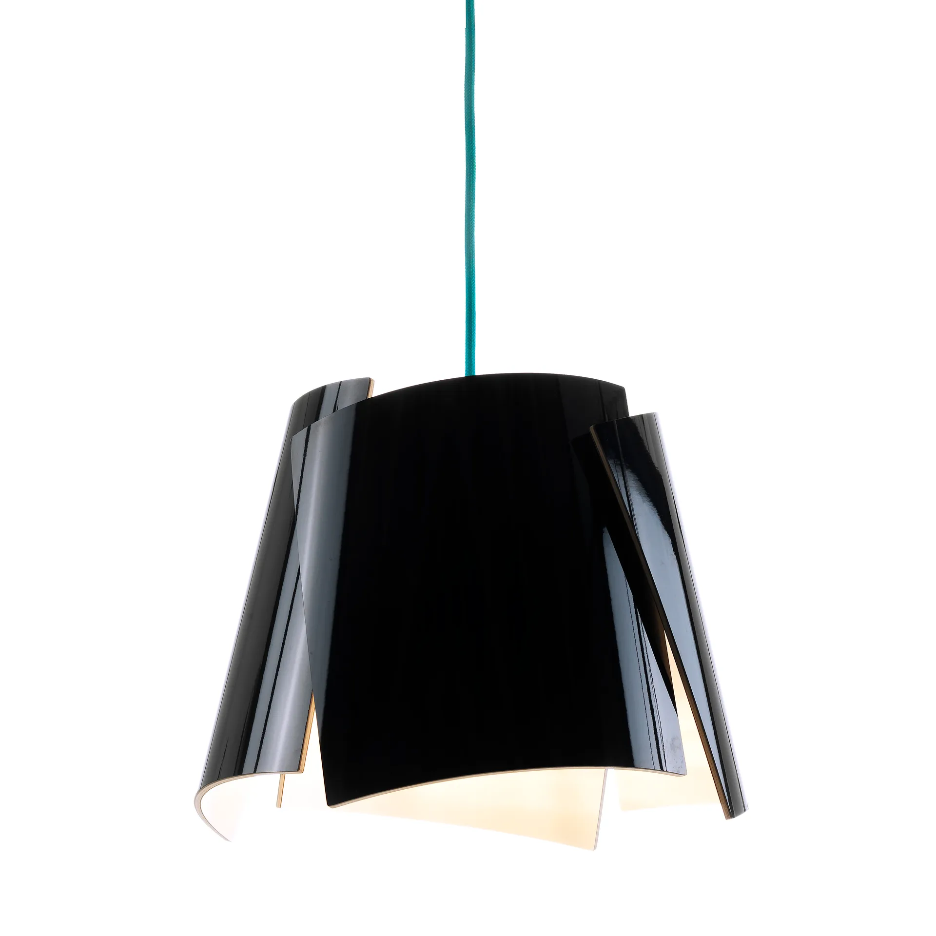 Leaf black lamp, black-turquoise Bsweden