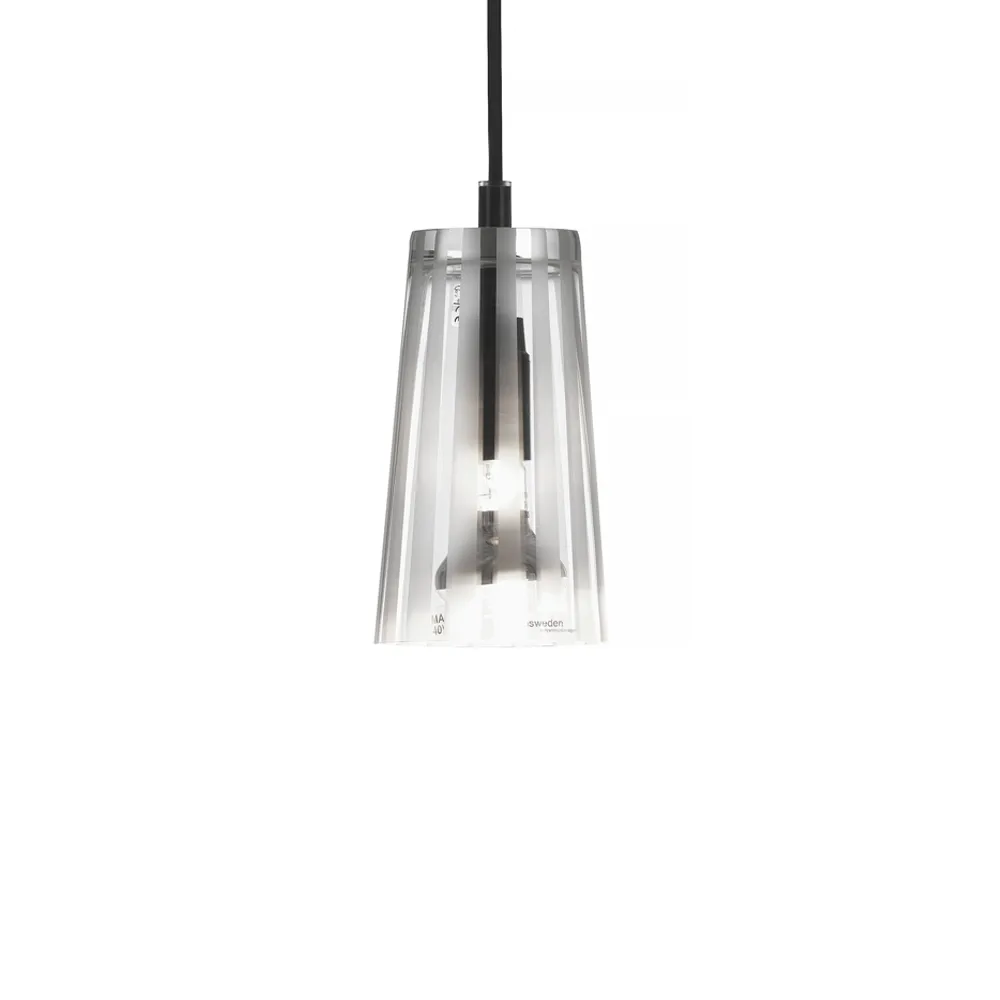 Manhattan 16 pendant lamp, Glass clear, frosted vertical stripes Bsweden