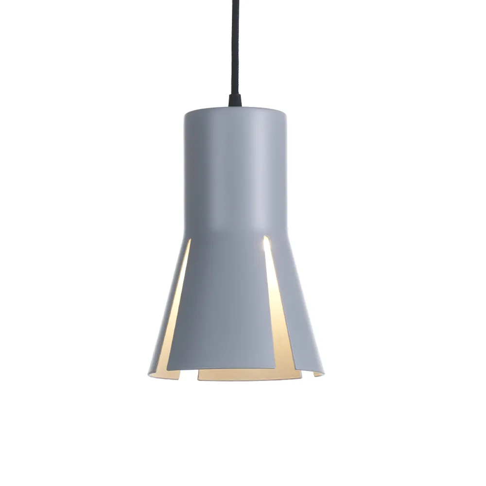 Split 17 pendant, Grey matte, black textile cord Bsweden
