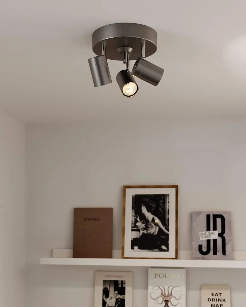 Correct 3 ceiling spotlight, Steel grey By Rydéns