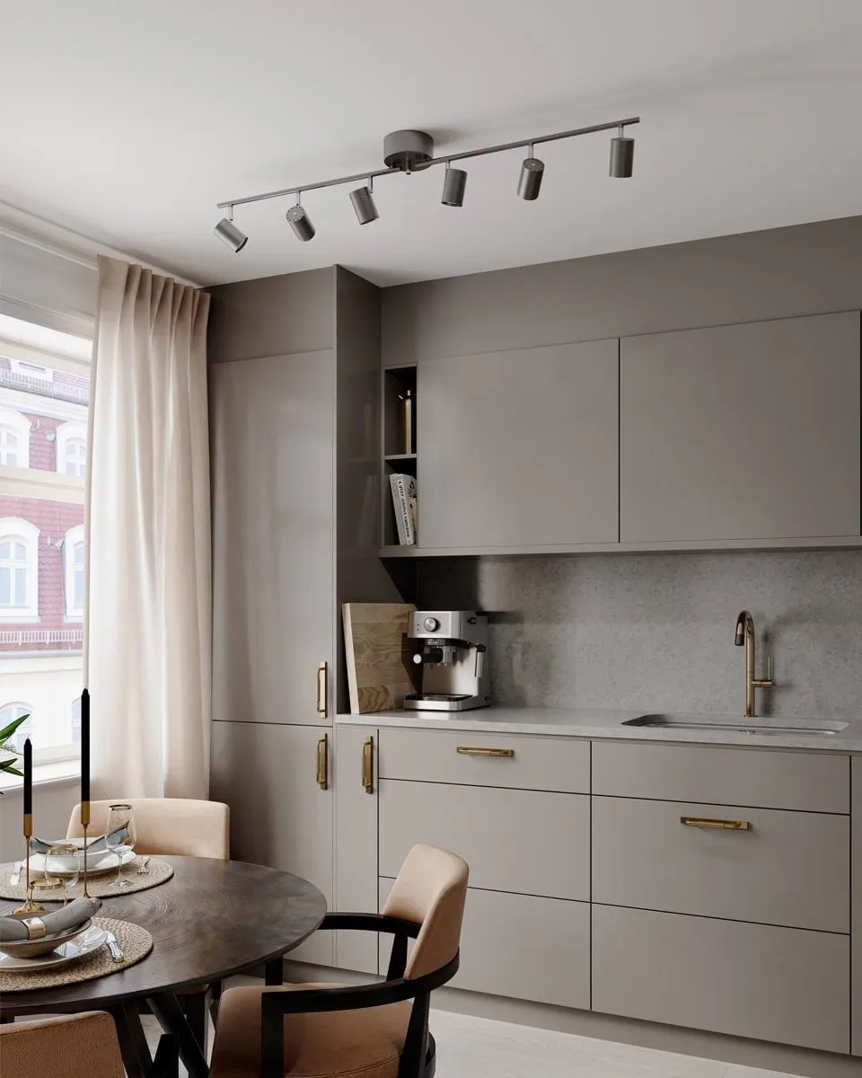 Correct 6 Ceiling Spotlight 124 cm, Steel grey By Rydéns