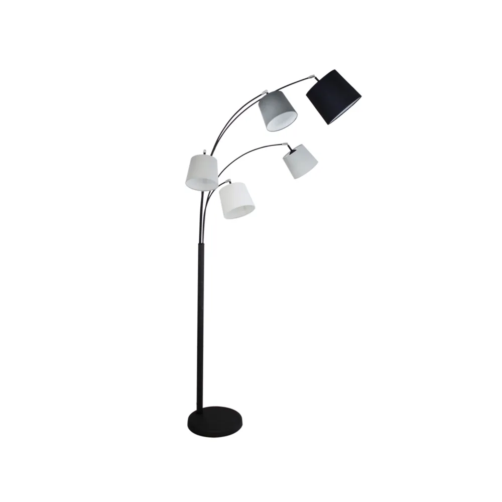Foggy floor lamp, Sand black, 5 arms By Rydéns