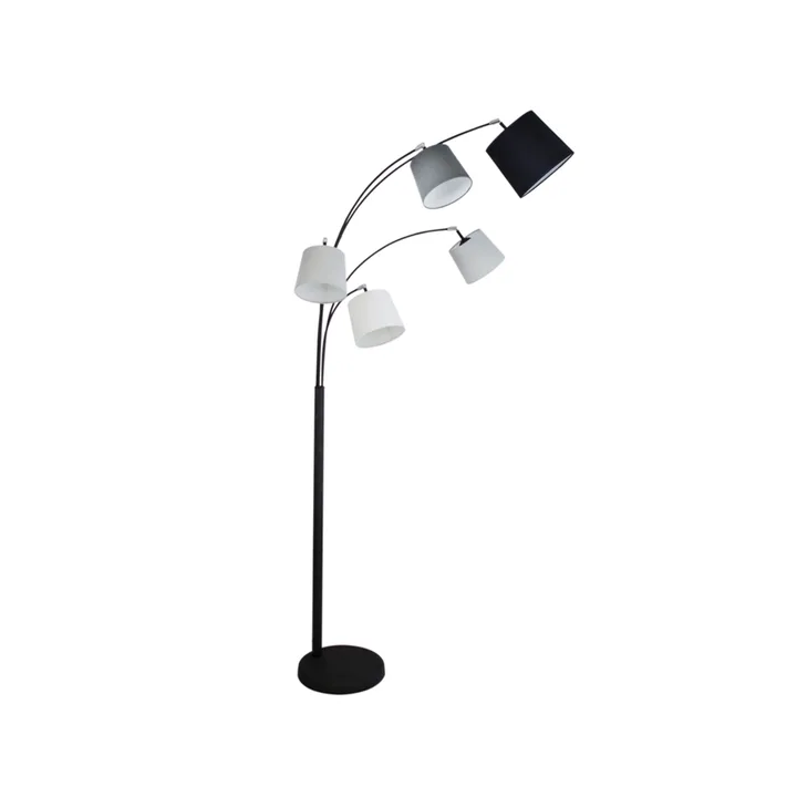 Foggy floor lamp - Sand black, 5 arms - By Rydéns