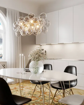 Gross Bar pendant lamp 80 cm - Brass-clear - By Rydéns