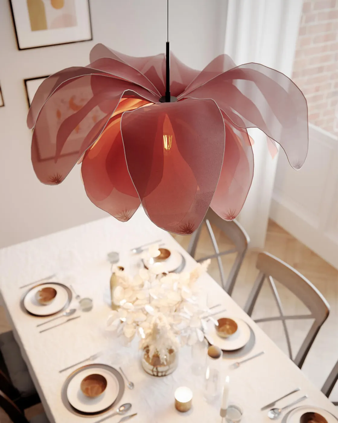 Lou Lou pendant lamp Ø80 cm, Pink By Rydéns