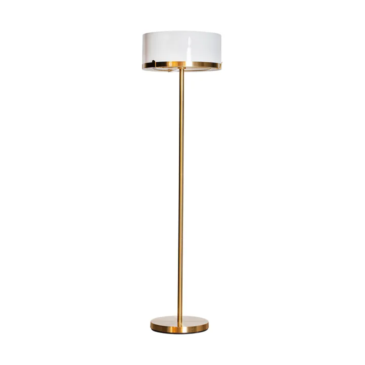 Marcel floor lamp 150 cm - Brass-white - By Rydéns