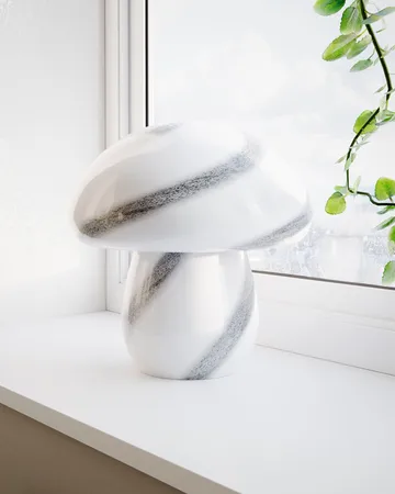 Mira Mushroom table lamp 30 cm - White-black - By Rydéns